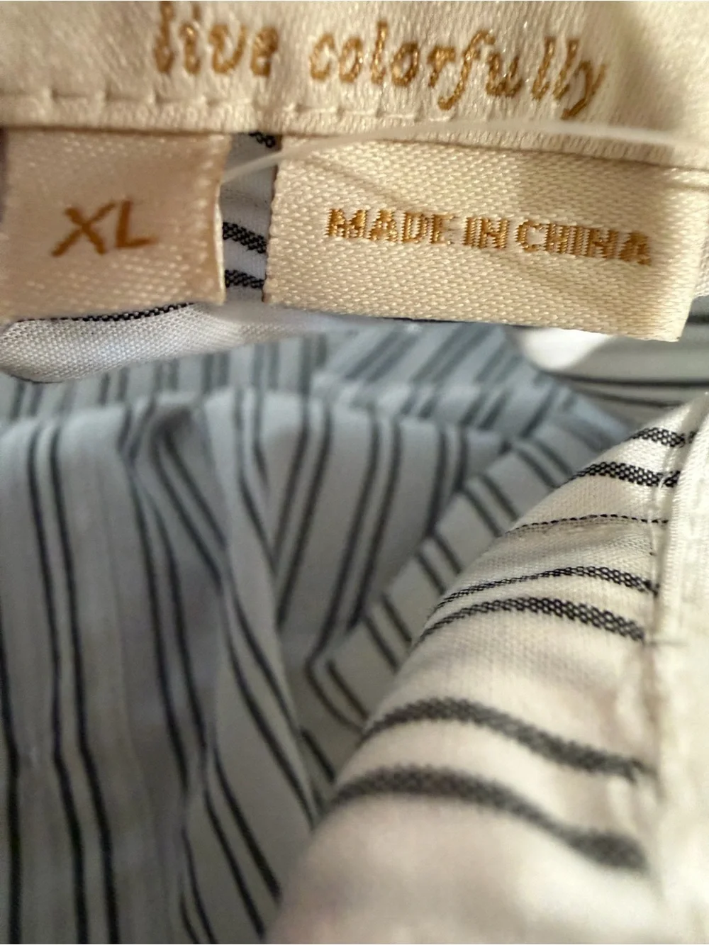 Kate Spade StripedEmbroidered Button-Down Top with Peter Pan Collar - White/Pink
